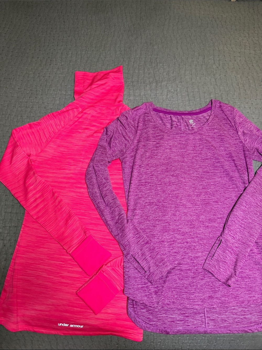 Under Armour Women’s Long Sleeve Tops - Hot Pink & Purple Heather